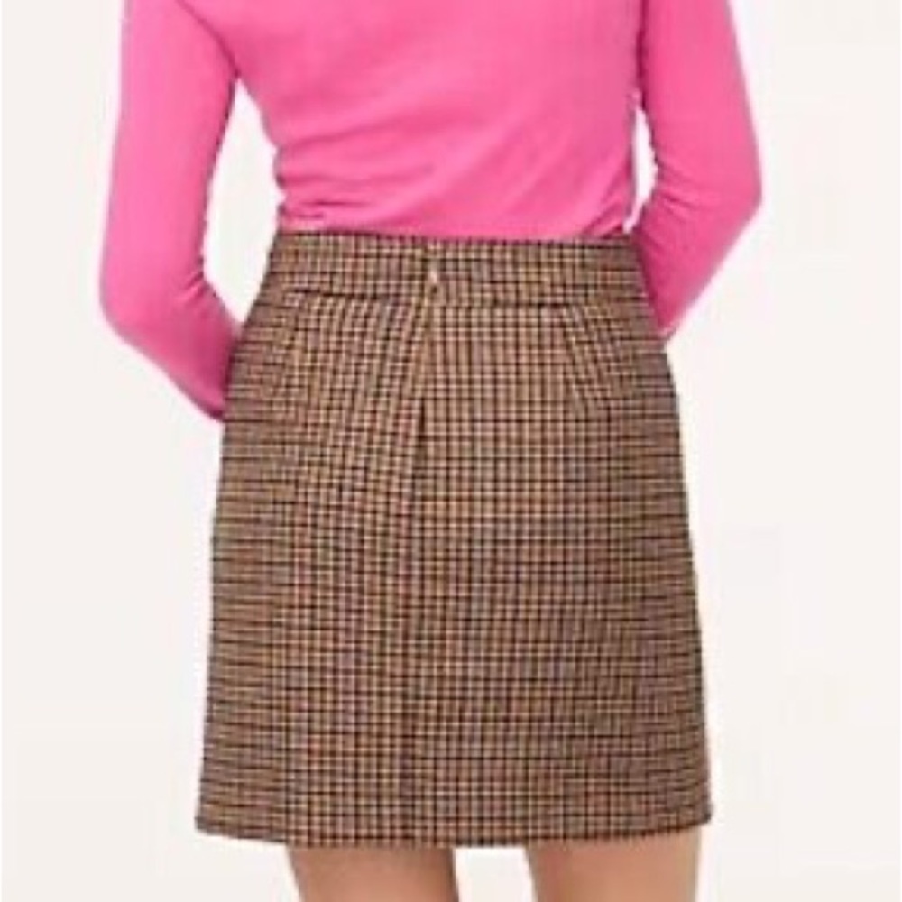 J. Crew Factory Wool-Blend Mini Skirt in Houndstooth.‎